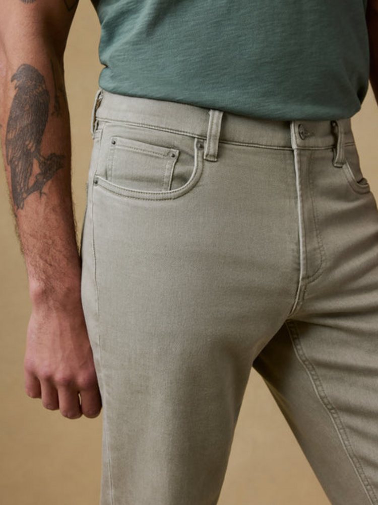 Faherty Stretch Terry 5 Pocket- Coastal Sage