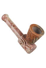 Carved Stone Hand Pipe - 3.5" - #9930