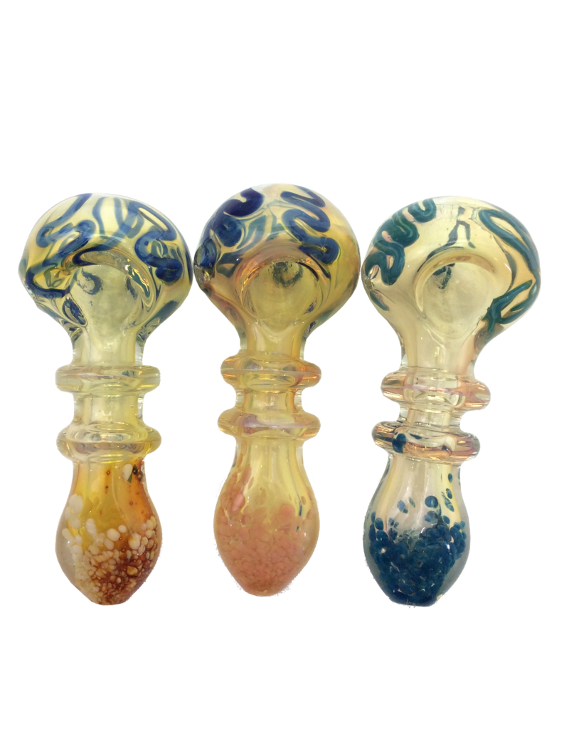 4.5 INCH DOUBLE RING FUMED HAND PIPE - #0657