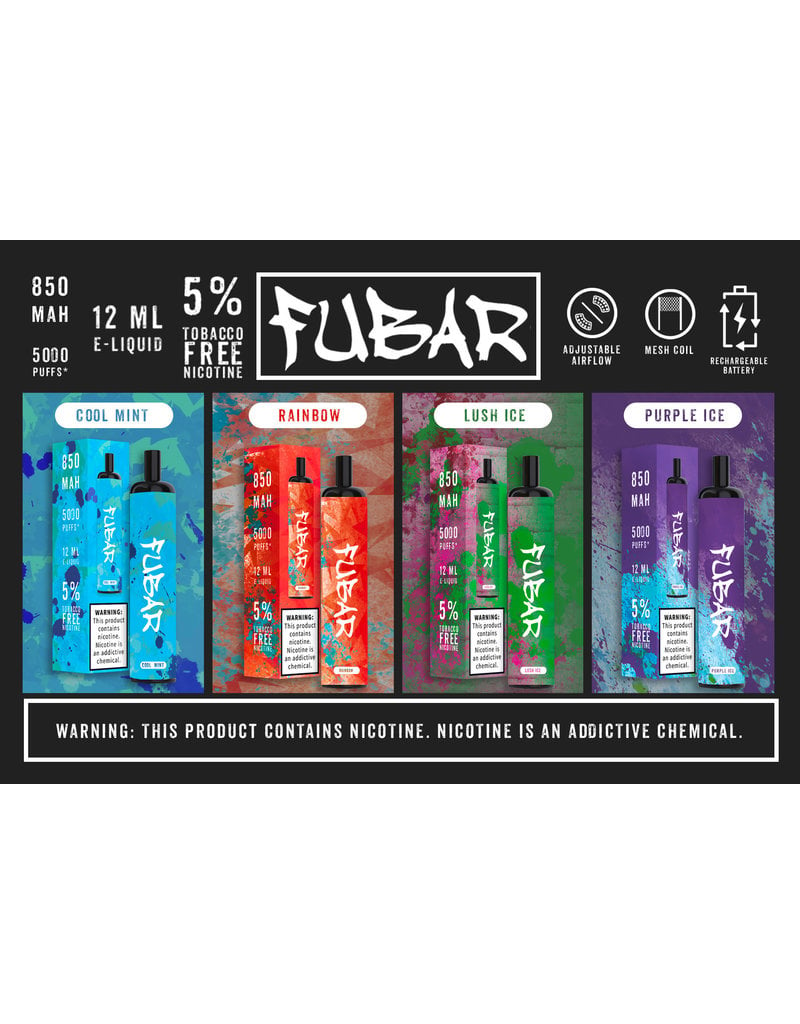 FUBAR 5000 Puffs Rechargeable Disposable - Rainbow