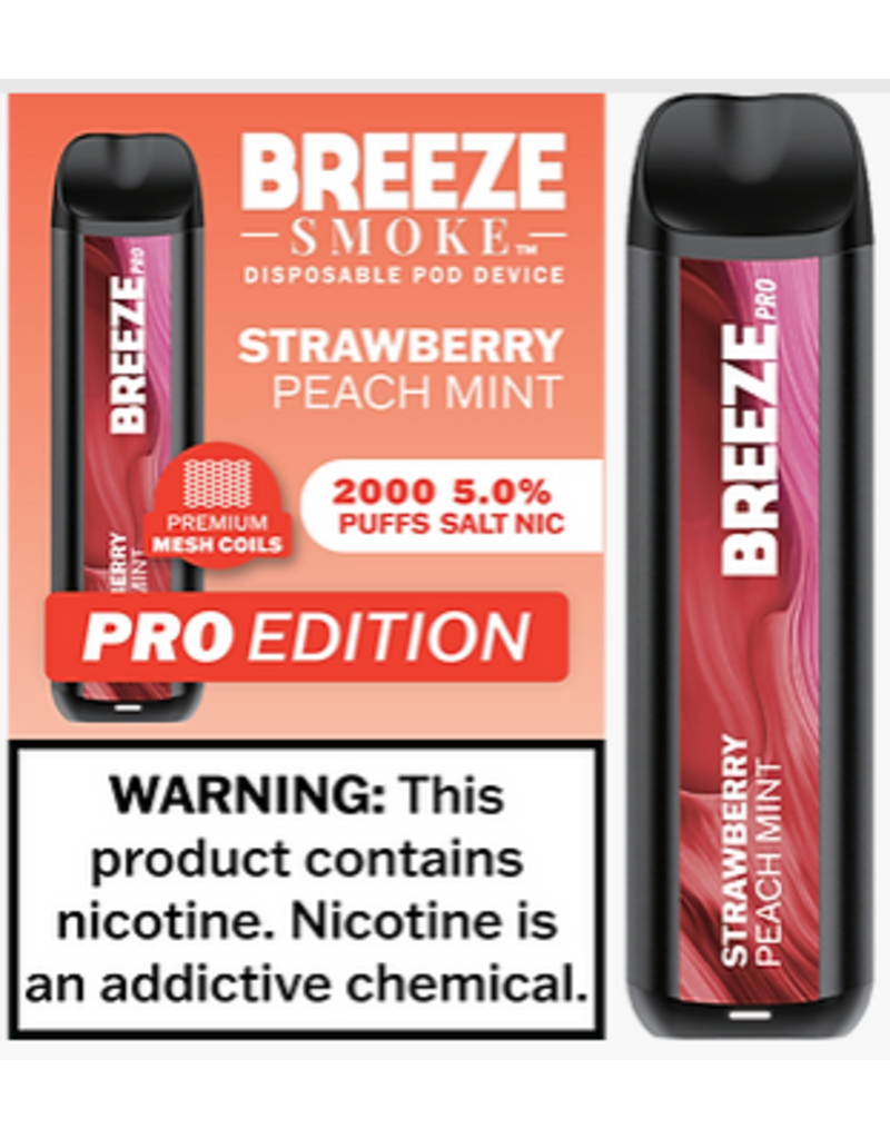 Breeze Pro Breeze Pro Disposable - Strawberry Peach Mint
