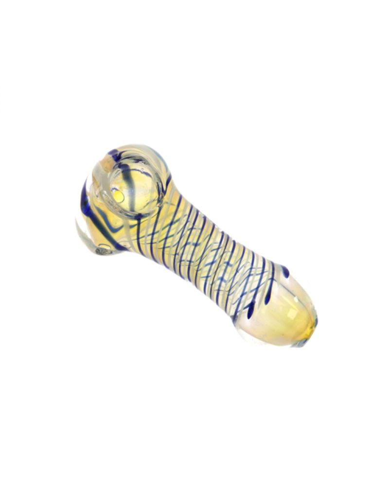 4" Glass Twisted Stripe Hand Pipe - #1479