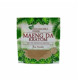 Remarkable Herbs Remarkable Herbs Kratom – Mitragyna Speciosa – Powder 3oz Red Vein Maeng Da