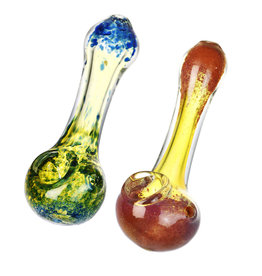 Ocean Flora Glass Spoon Pipe | 3.75" | Colors Vary - #2666