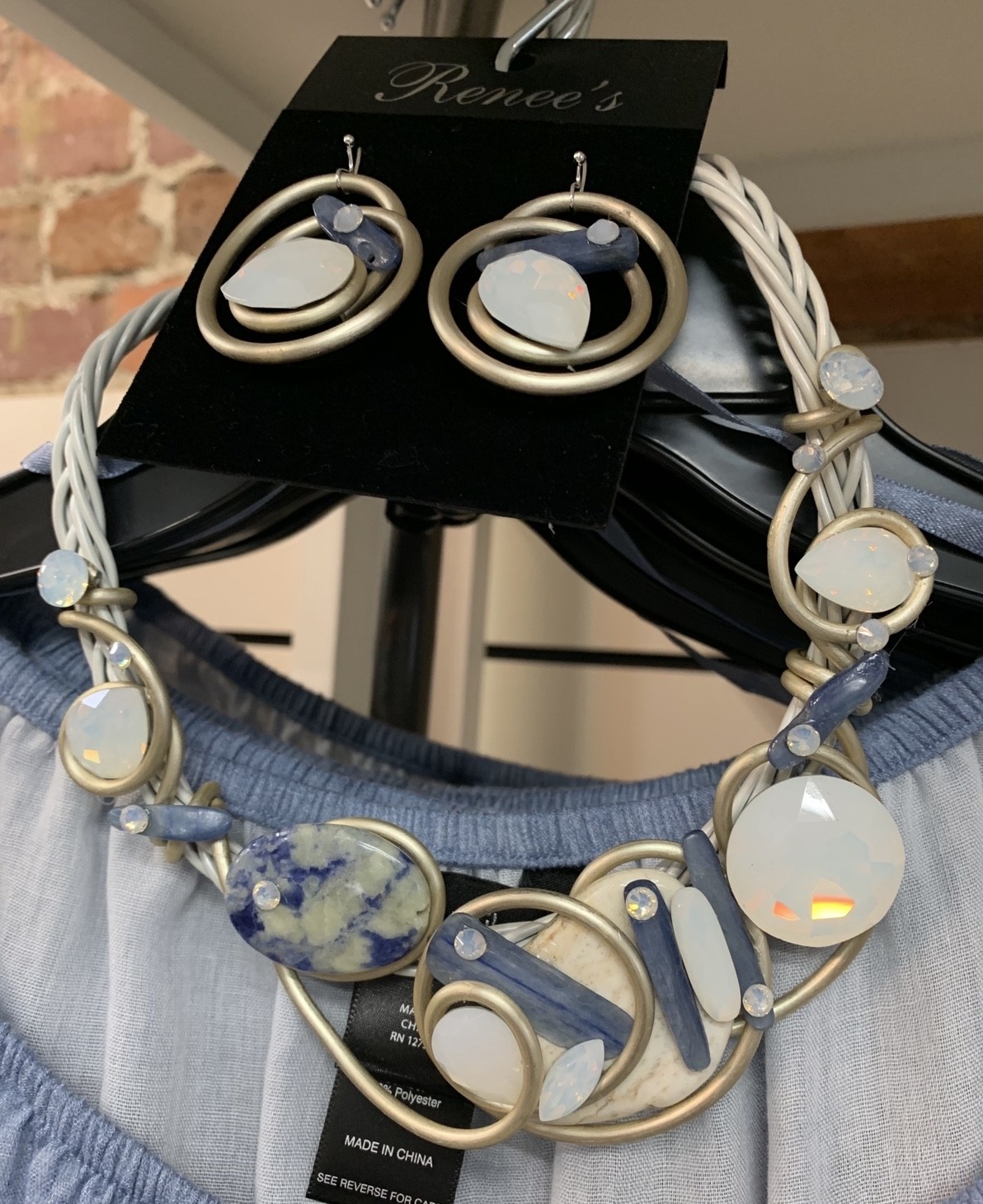 Custom Choker & Earring Set Bling Bling Sisters