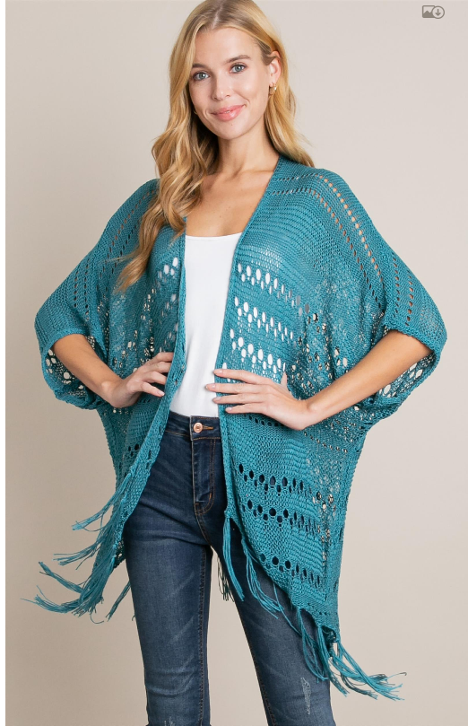 crochet fringe cardigan