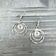 SILVER PLATED SPIRAL CIRCLE EARRINGS