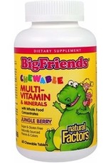 Natural Factors Big Friends Chewable Multi-Vitamin & Minerals - Jungle Berry (60 tabs)