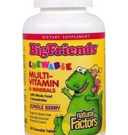 Natural Factors CANADIAN - Big Friends Chewable Multi-Vitamin & Minerals - Jungle Berry (60 tabs)