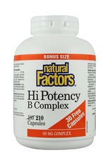 Natural Factors CANADIAN - Vitamin B - Hi Potency B Complex 50mg (210 caps)