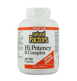 Natural Factors CANADIAN - Vitamin B - Hi Potency B Complex 50mg (210 caps)