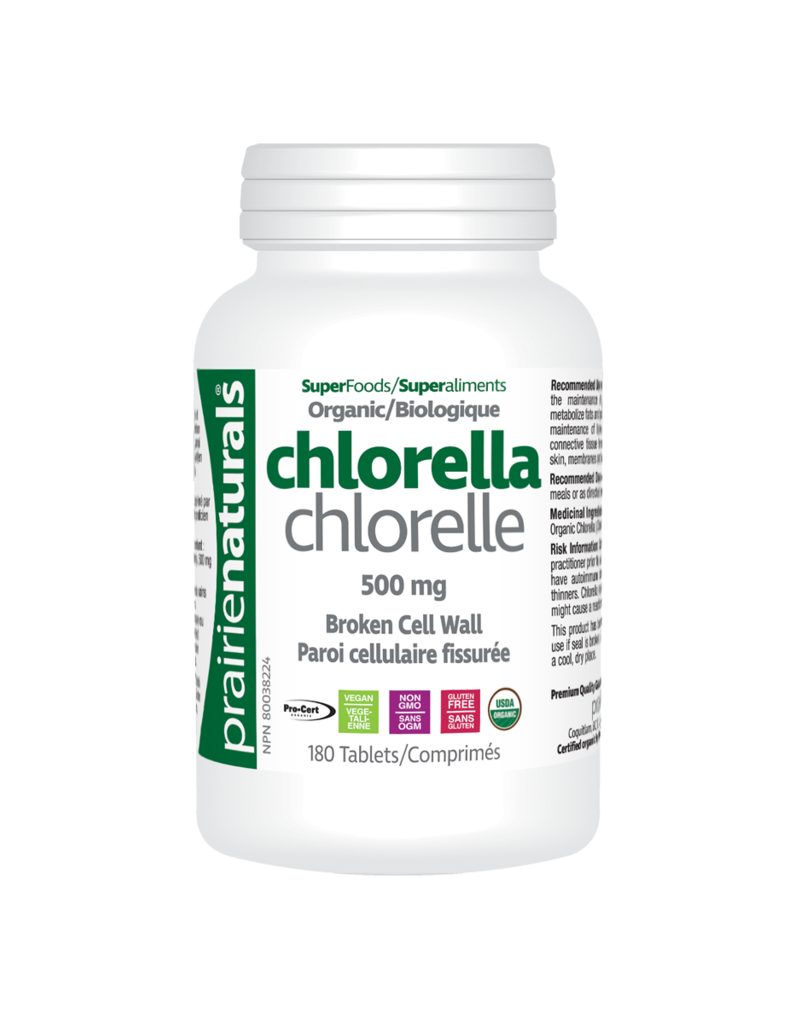 Chlorella - Organic 500mg (180 tabs)
