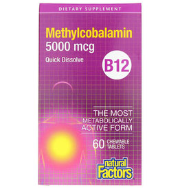 Natural Factors CANADIAN - Vitamin B12 - Methylcobalamin 5000mcg (60 tabs)