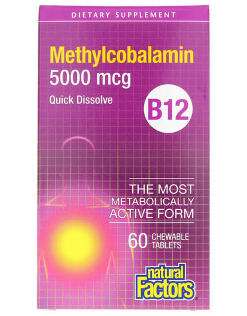 Natural Factors CANADIAN - Vitamin B12 - Methylcobalamin 5000mcg (60 tabs)