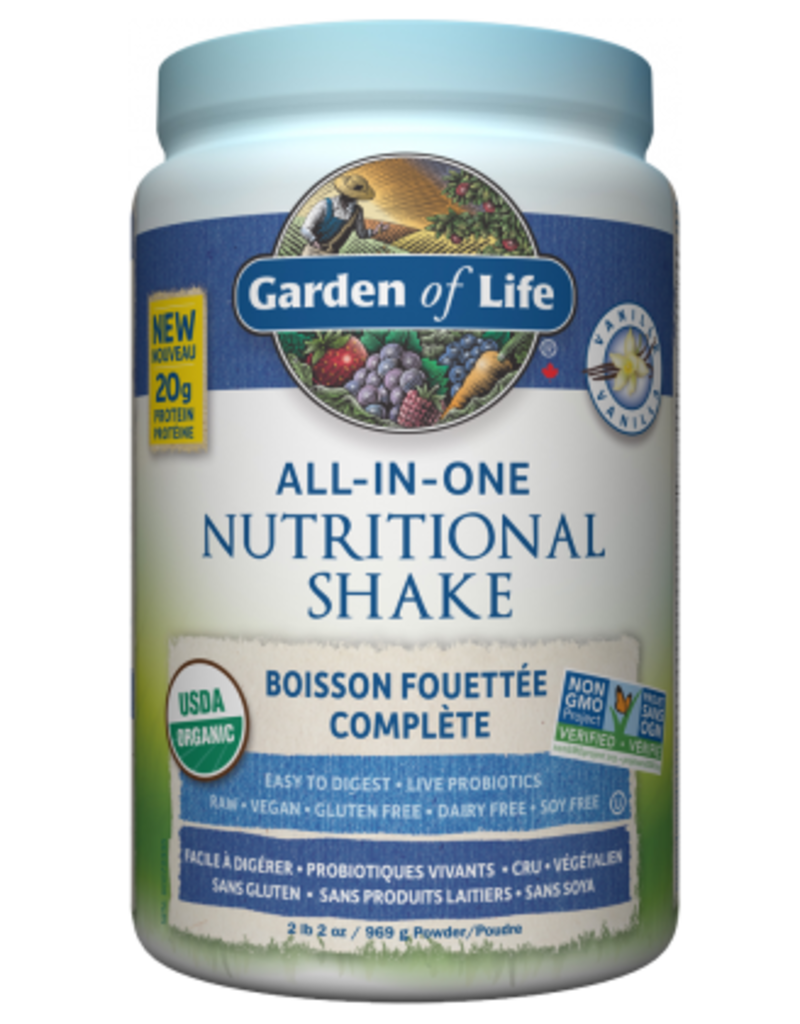 Garden Of Life Protein Powder - All-In-One Nutritional Shake - Vanilla (969g)