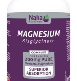 Naka CANADIAN - Magnesium - Bis-Glycinate 200mg (300 caps)