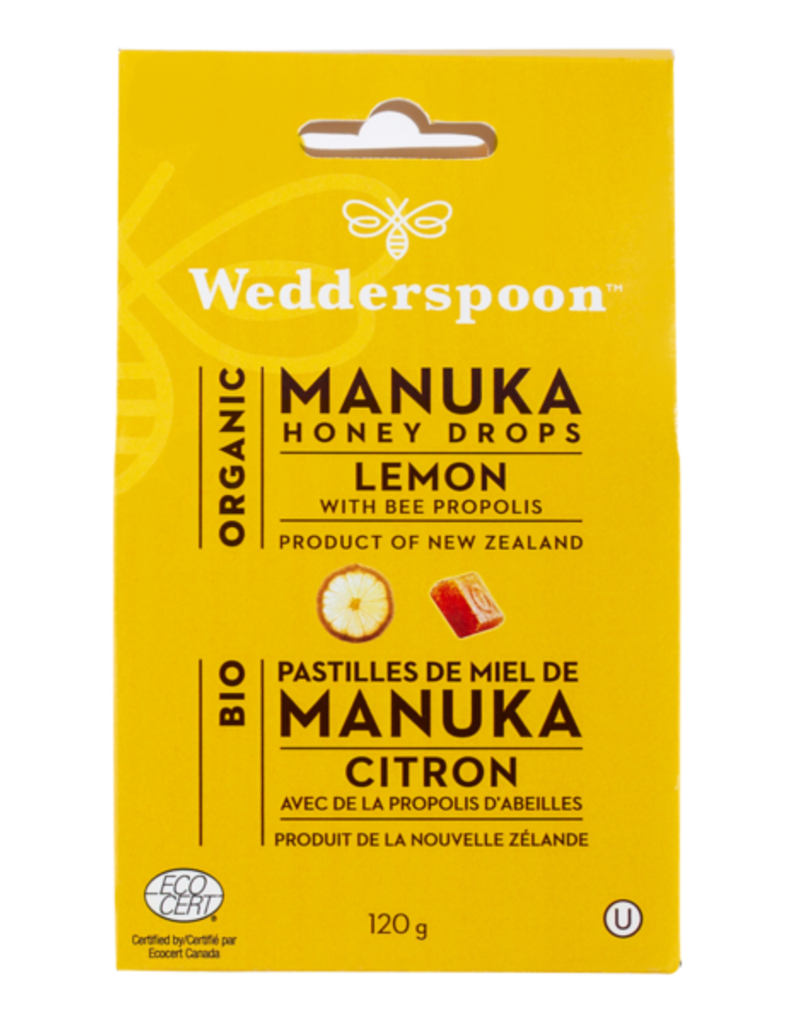 Lozenges - Organic Manuka Honey Drops - Lemon with Bee Propolis (120g)