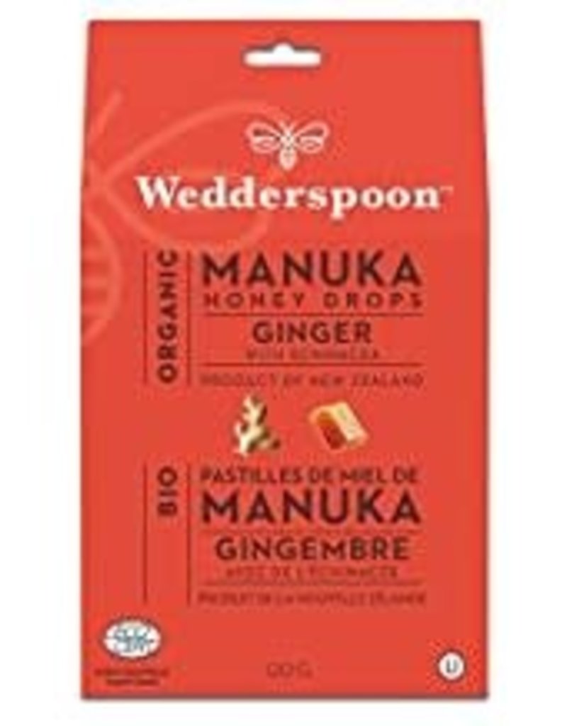 Lozenges - Organic Manuka Honey Drops - Ginger with Echinacea (120g)