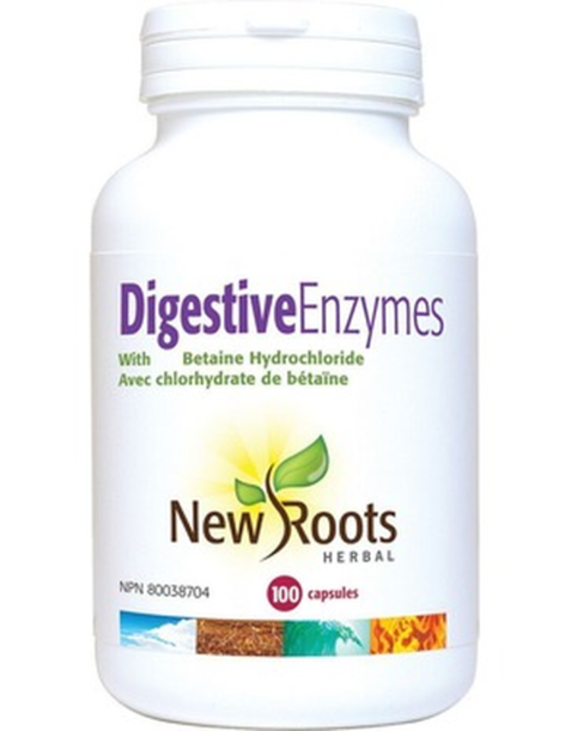 CANADIAN - Digestive Enzymes - Betaine Hydro - New Roots  (100 caps)