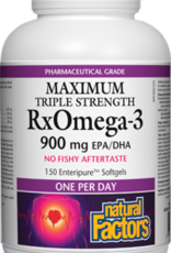 Natural Factors Omega 3's - Maximum Triple Strength RxOmega-3 900mg (150 softgels)