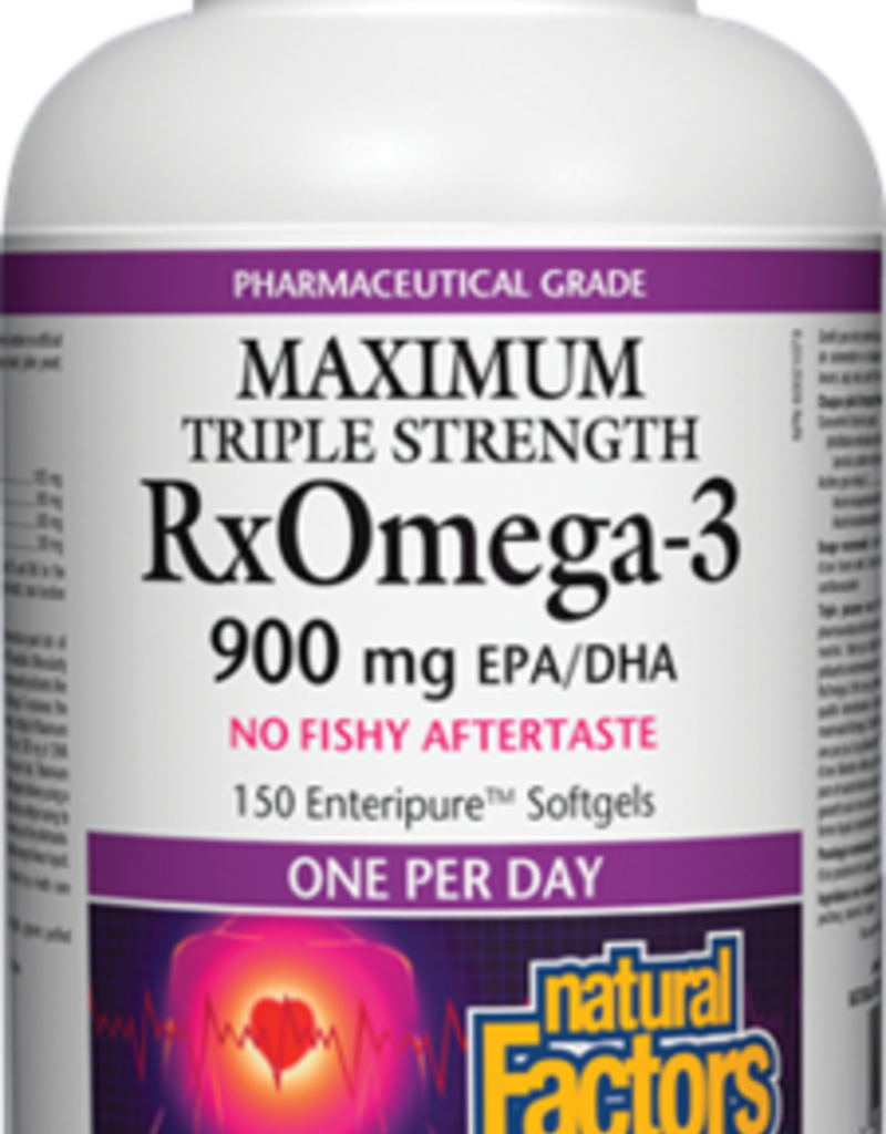 Natural Factors CANADIAN - Omega 3's - Maximum Triple Strength RxOmega-3 900mg (150 softgels)