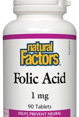 Natural Factors Folic Acid 1mg (90 tabs)