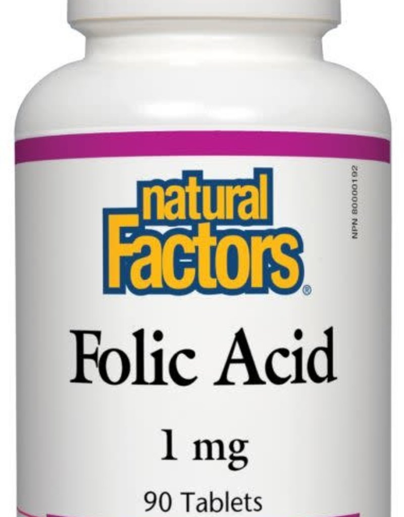 Natural Factors Folic Acid 1mg (90 tabs)