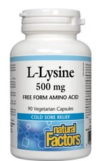 Natural Factors L-Lysine 500mg (90vc)