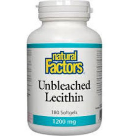 Natural Factors Lecithin - Unbleached 1200mg (180 softgels)