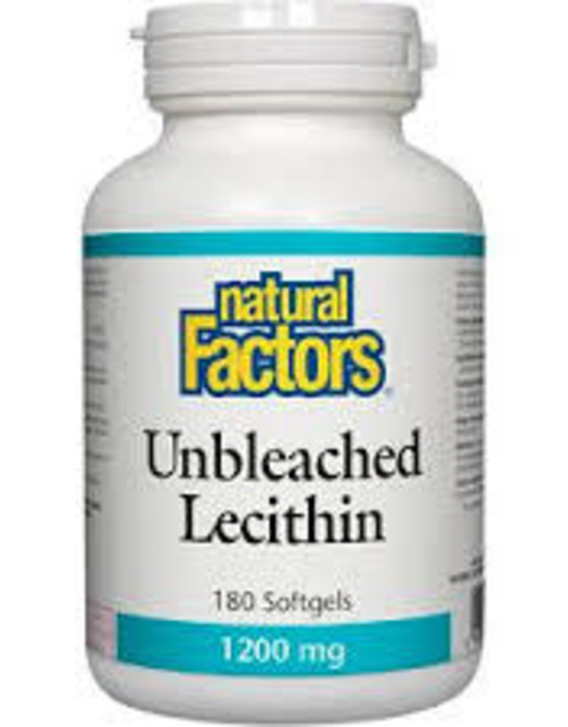 Natural Factors CANADIAN  - Lecithin - Unbleached 1200mg (180 softgels)