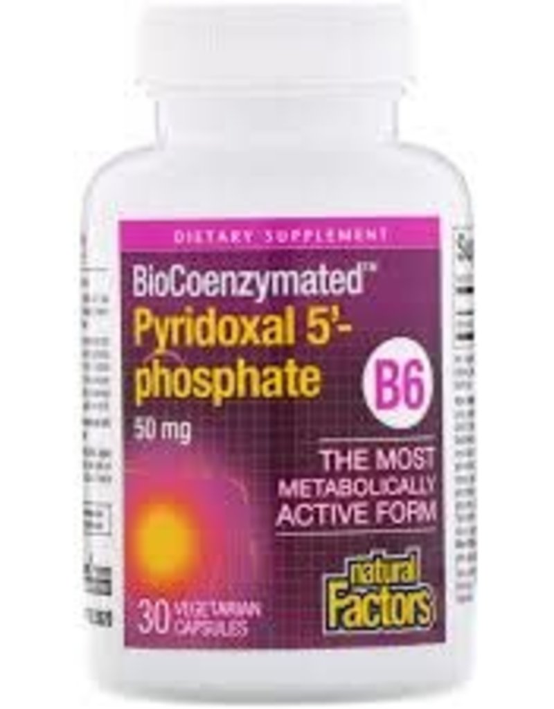 Natural Factors Vitamin B6 - Pyridoxal 5'-phosphate B6 50mg (30 caps)