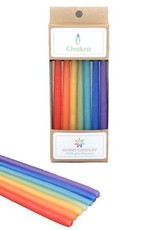 Candle - 7 Hand Dipped Chakra Candles 100% Pure Beeswax