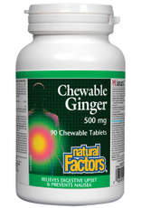 Natural Factors CANADIAN - Ginger - Chewable, 500mg (90 tabs)