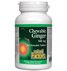 Natural Factors Ginger - Chewable, 500mg (90 tabs)