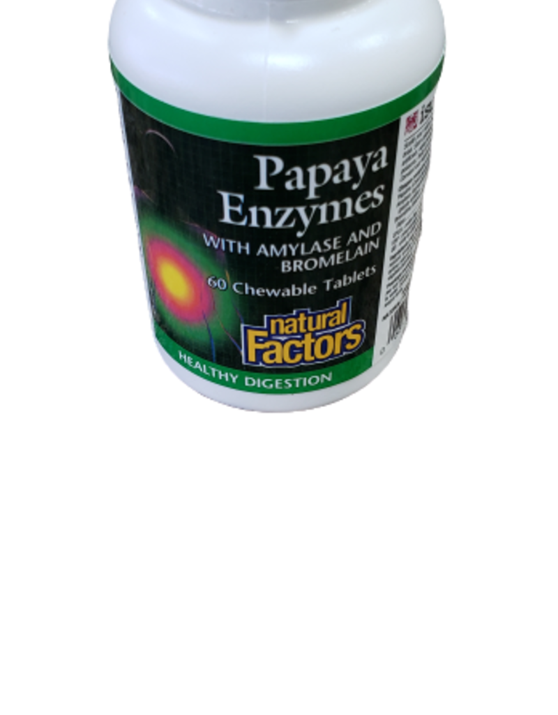 Natural Factors CANADIAN - Papaya with Amylase and Bromelain (60 chewable tabs)