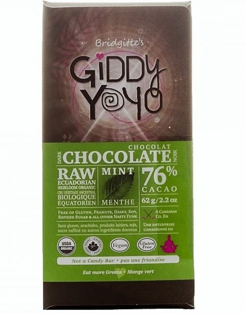 Dark Chocolate - Raw Mint 76% Cacao (62g)