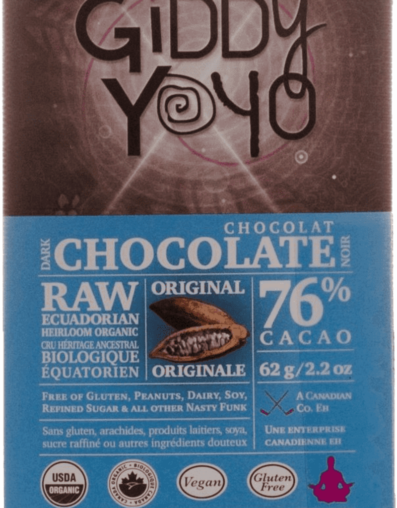 Dark Chocolate - Raw Original 76% Cacao (62g)