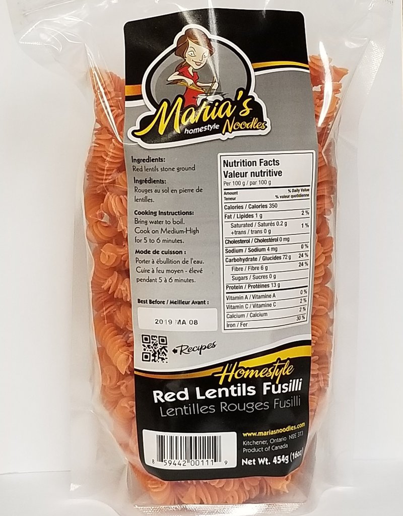 Pasta - Homestyle Red Lentils Fusilli (454g)