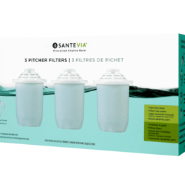 Water Filter Alkaline - 3 Pitcher Filter Replacements