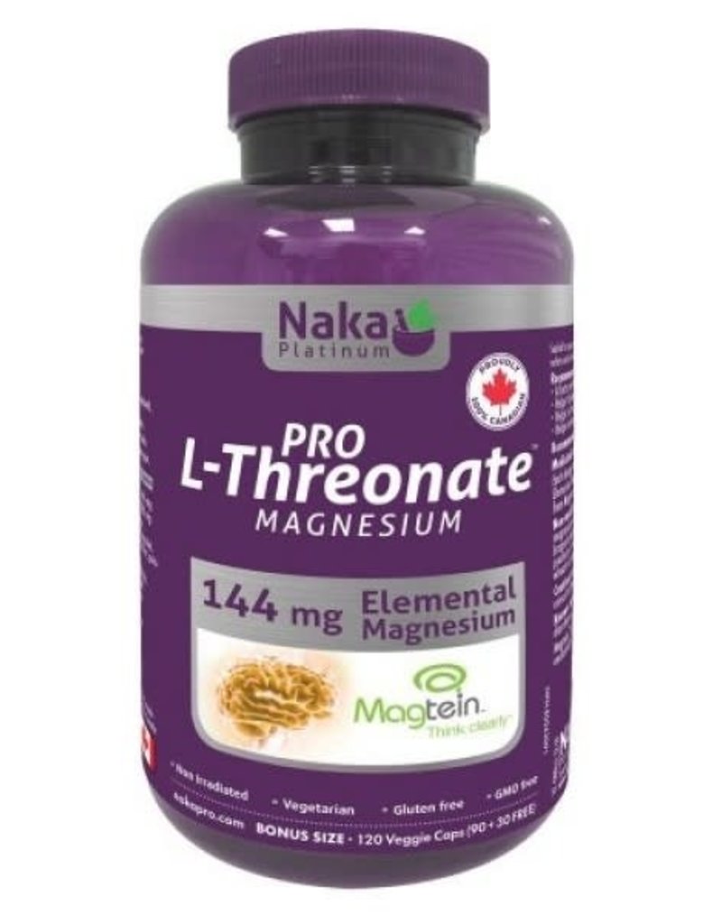 Naka CANADIAN - Magnesium - PRO Mg12 144mg L-Threonate (120 caps)