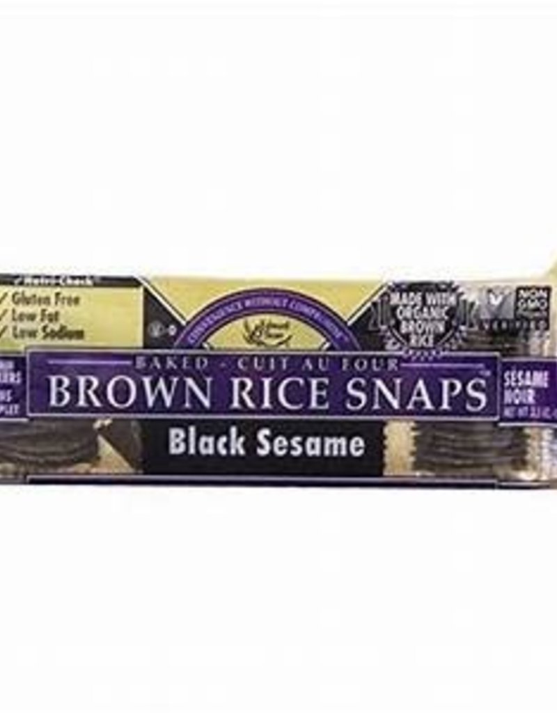 Crackers - Brown Rice  Snaps Black Sesame  (100g)