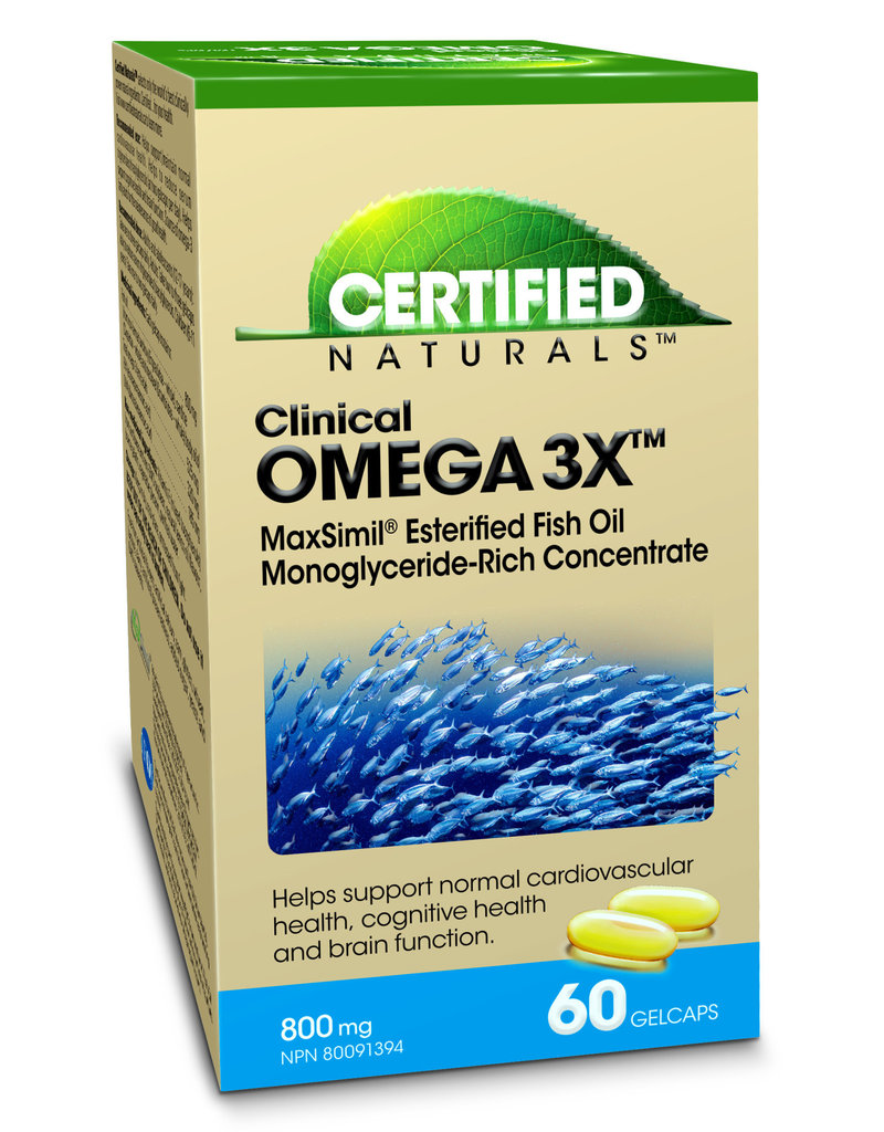 Certified Naturals CANADIAN - Omega 3 - Clinical Omega 3 X (60cp)