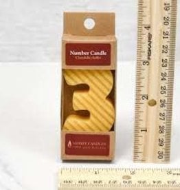 Candle - 100% Beeswax - Number 3