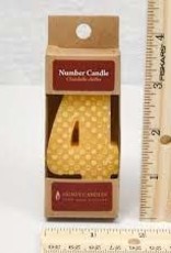 Candle - 100% Beeswax - Number 4