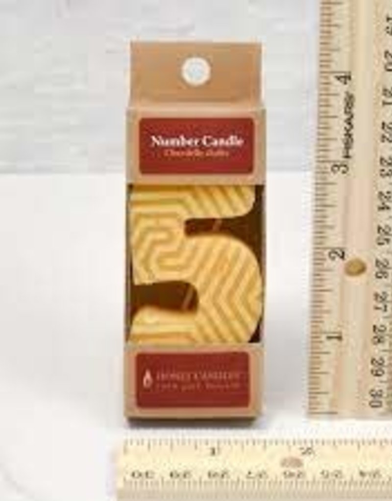 Candle - 100% Beeswax - Number 5