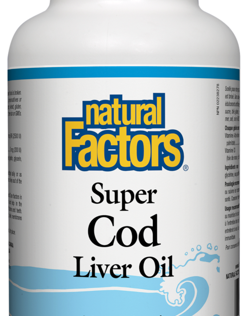 Natural Factors CANADIAN - Omega 3 - Super Cod Liver Oil (180sg)
