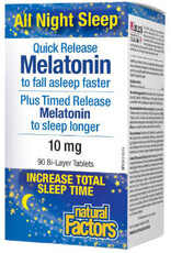 Natural Factors CANADIAN - Quick/Time Release Melatonin 10mg (90's)