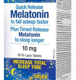 Natural Factors CANADIAN - Quick/Time Release Melatonin 10mg (90's)