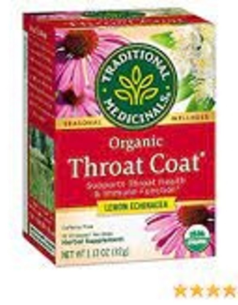 Tea - Organic Throat Coat Lemon Echinacea(16 tea bags)