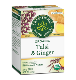 Tea - Organic Tulsi w Ginger (16  tea bags)